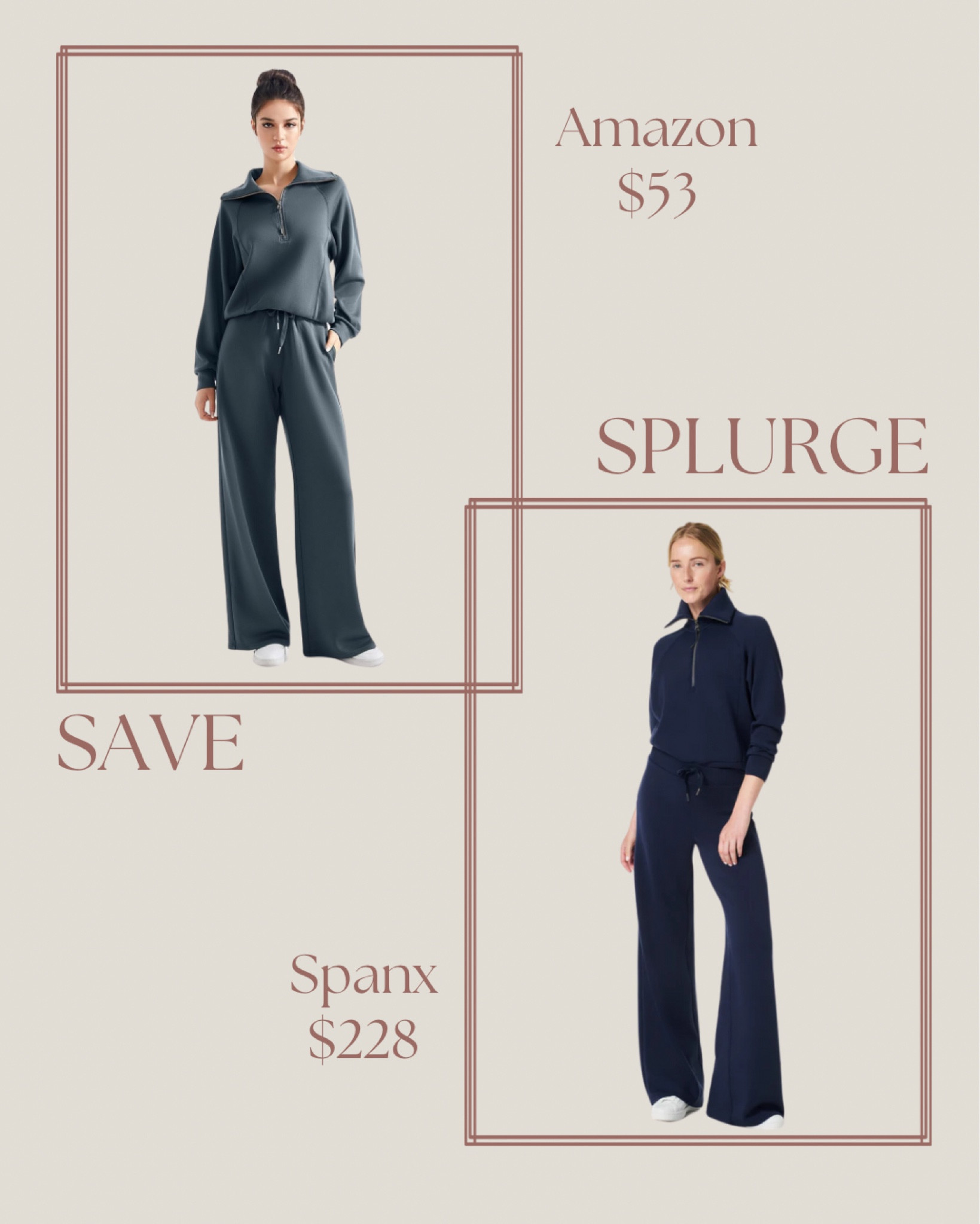 Amazon dupe for spanx airessentials lounge set save vs splurge 

#LTKFindsUnder100 #LTKGiftGuide #LTKStyleTip