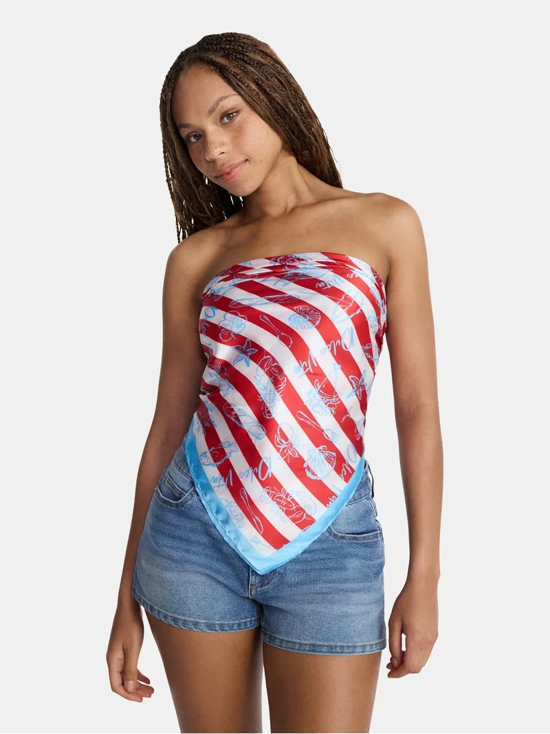No Boundaries Women's Americana Print Square Scarf | Walmart (US)