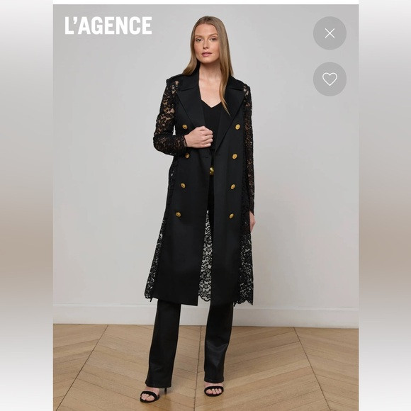 L'AGENCE Amata Lace Trench Coat Brand New Online Now | Poshmark