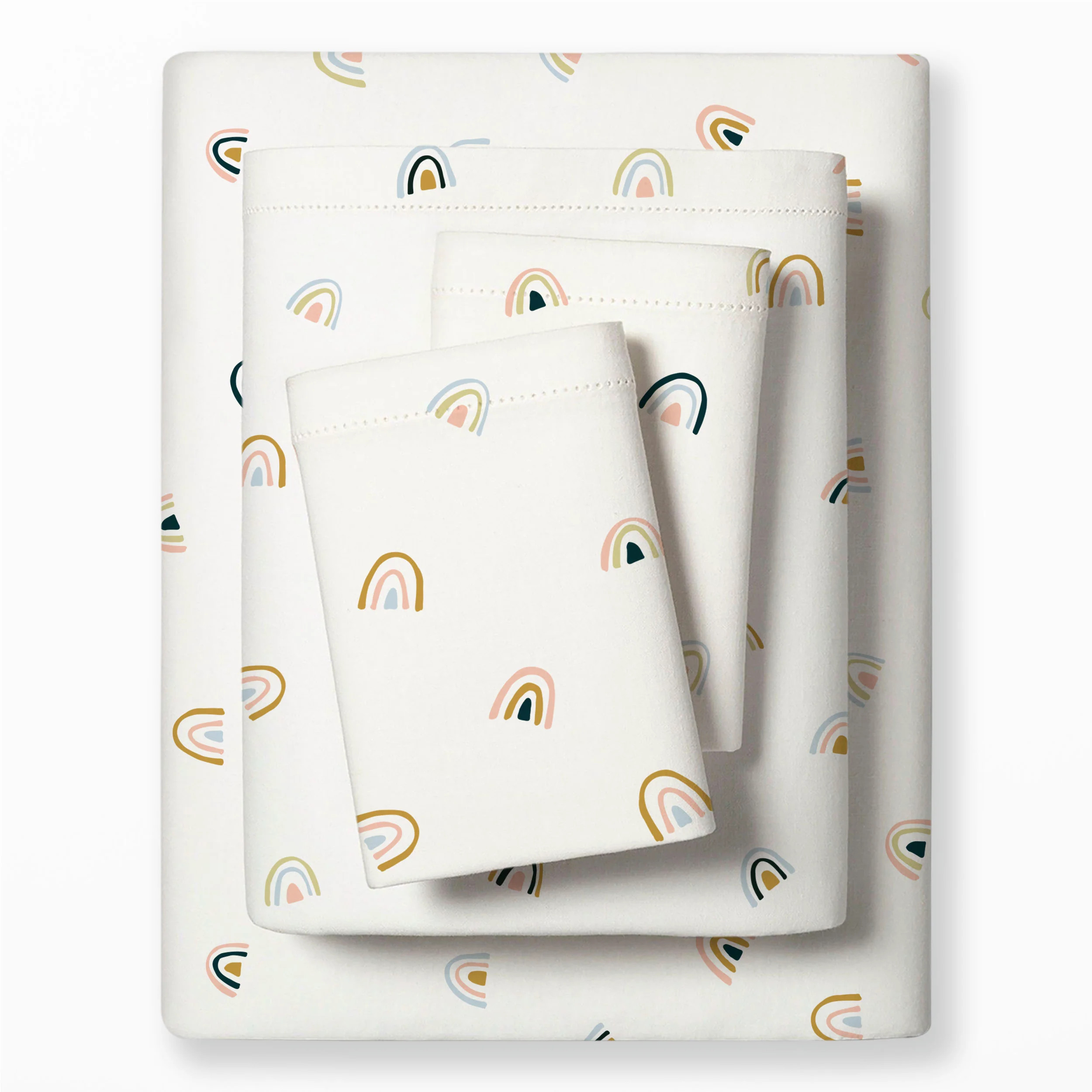 Organic Cotton Sheet Set Crib Full Queen Kids Toddler Room - Rainbow | MakeMake Organics | Makemake Organics