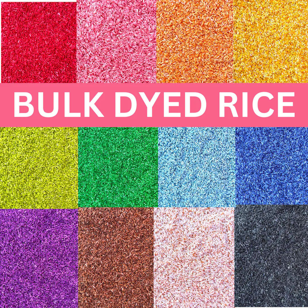 Sensory Bin Filler, Rainbow Colored Rice, Hand Dyed Rice, Sensory Table Filler, Colored Rice, Sen... | Etsy (US)