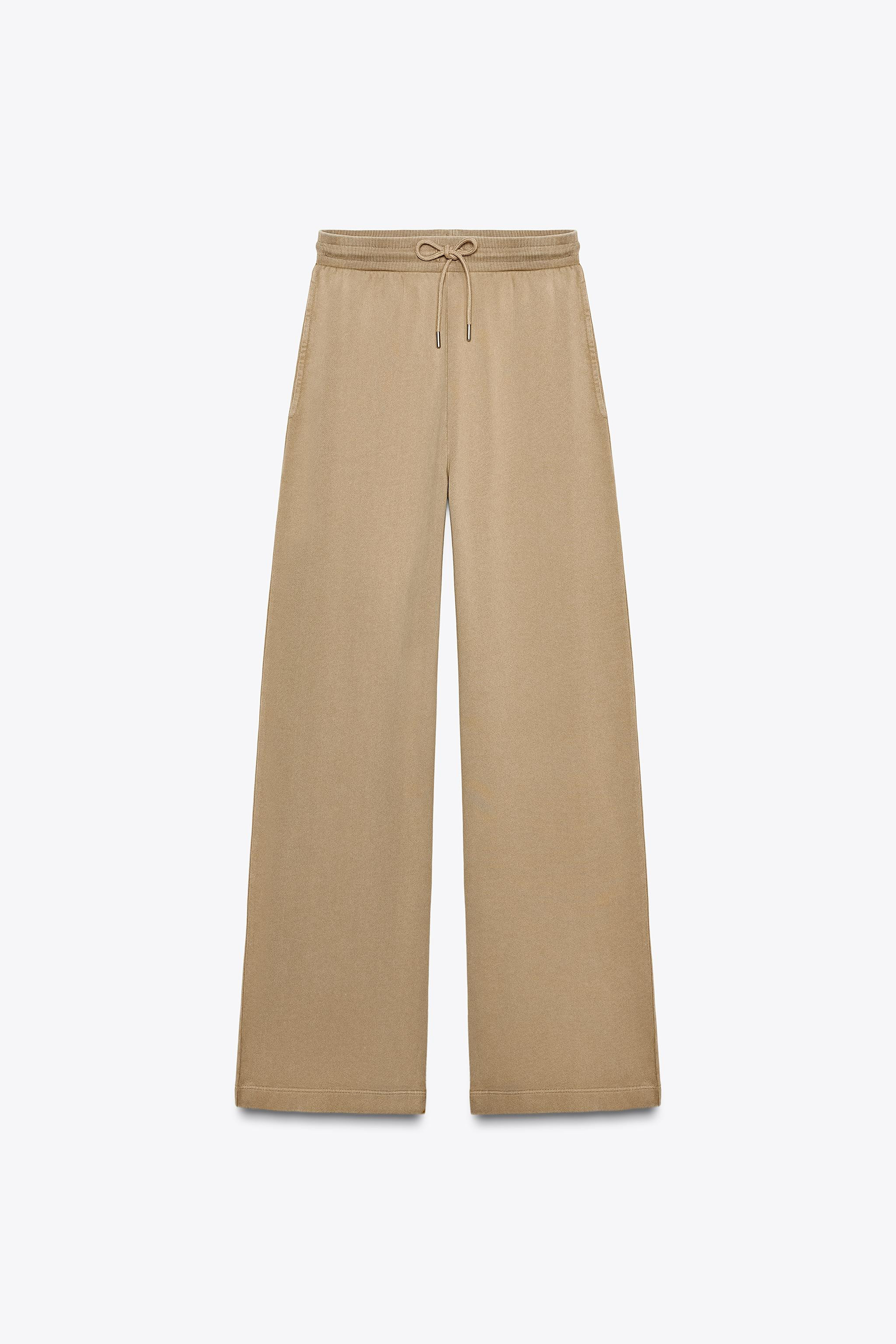 WASHED EFFECT WIDE LEG PANTS | Zara US