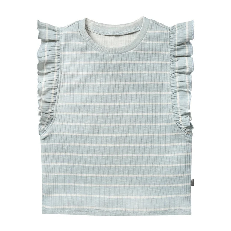 Modern Moments By Gerber Toddler Girl Organic Ruffled Sleeve Top, Sizes 12M-5T | Walmart (US)
