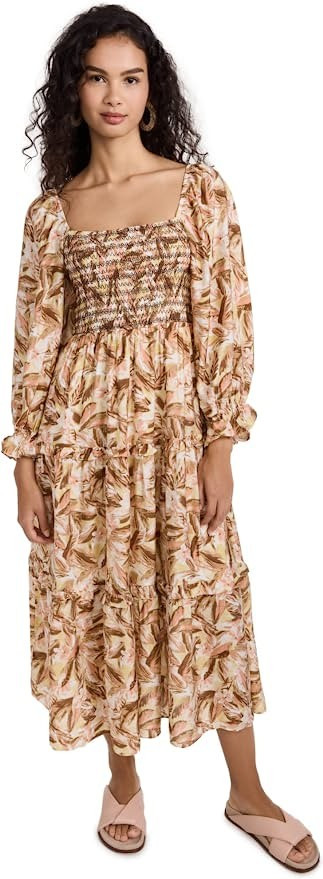 MOON RIVER Women's Smocked Dress | Amazon (US)