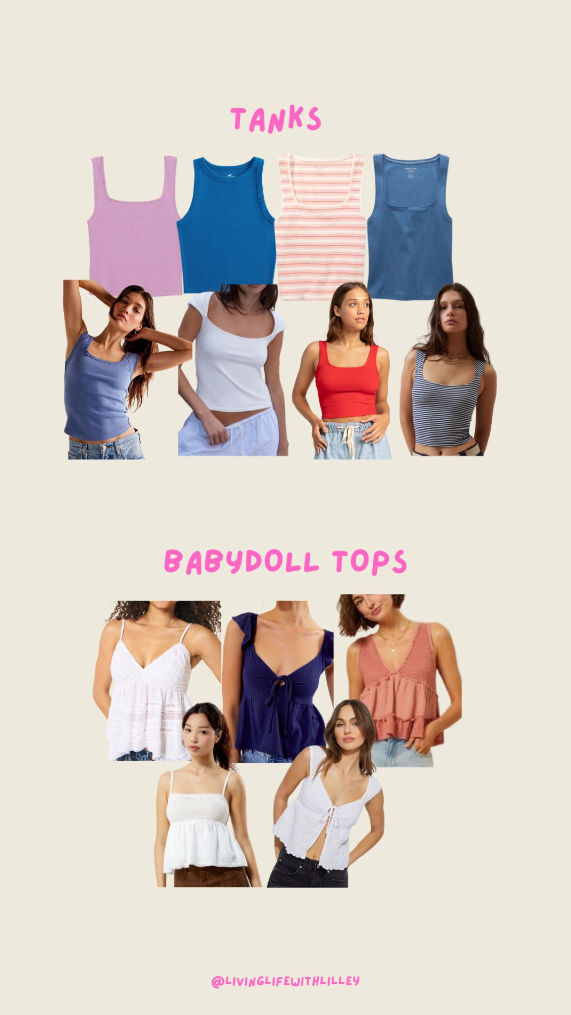 babydoll and tank tops!

#LTKU #LTKfindsunder50 #LTKSeasonal