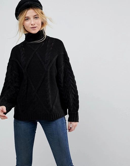 ASOS Jumper in Cable and Roll Neck | ASOS UK