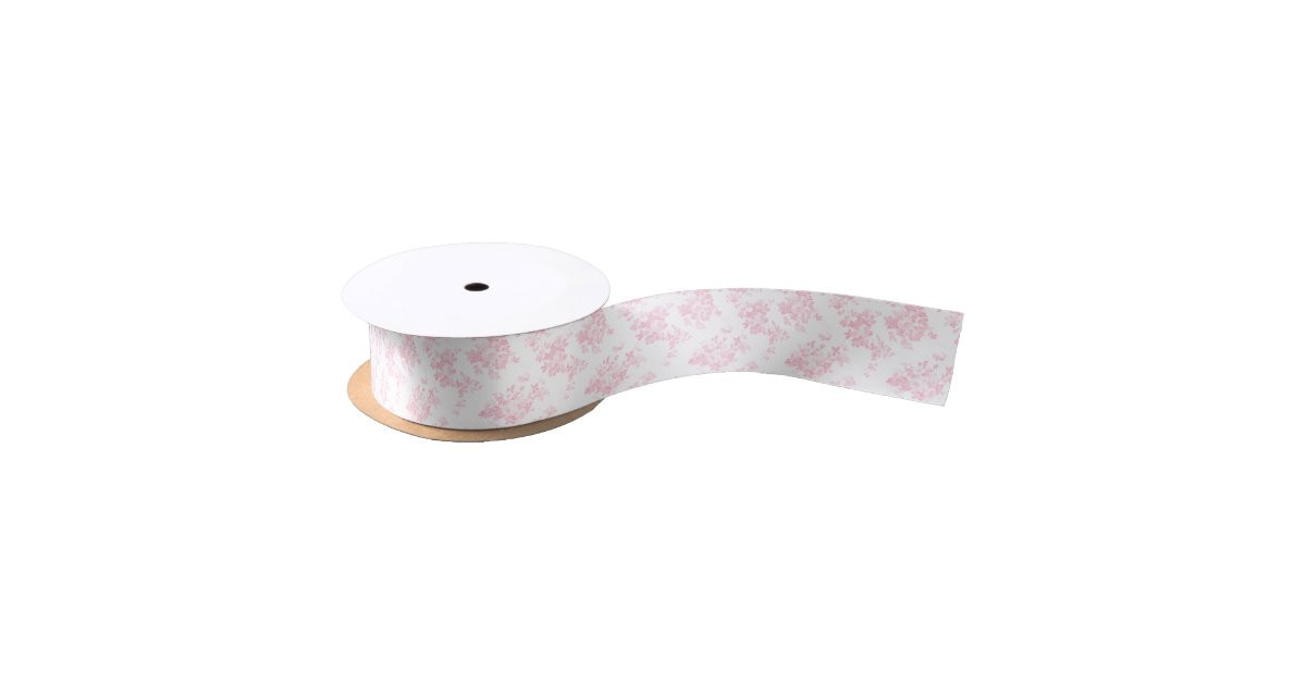 Blush pink vintage roses elegant floral satin ribbon | Zazzle | Zazzle