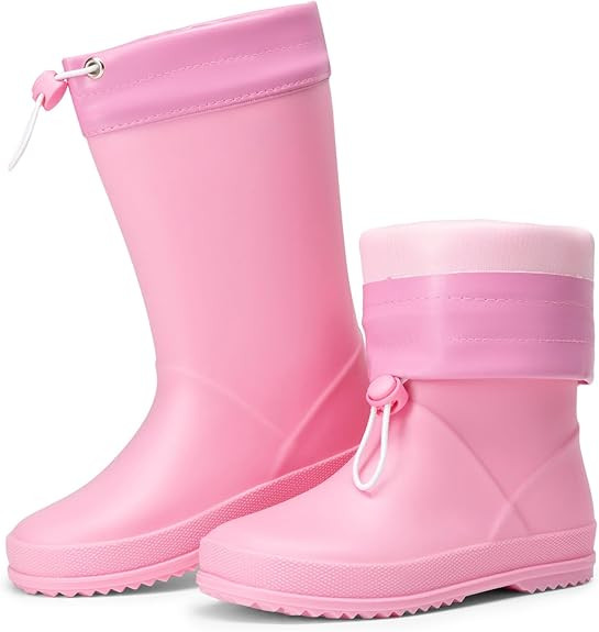 DREAM PAIRS Kids Rain Boots Boys Girls Lightweight Boots Waterproof Easy-on Outdoor Playing Rain ... | Amazon (US)