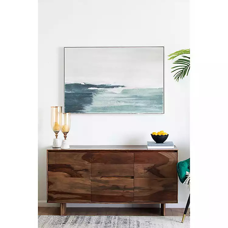 Gray Seascape Abstract Framed Canvas Art | Kirkland's Home