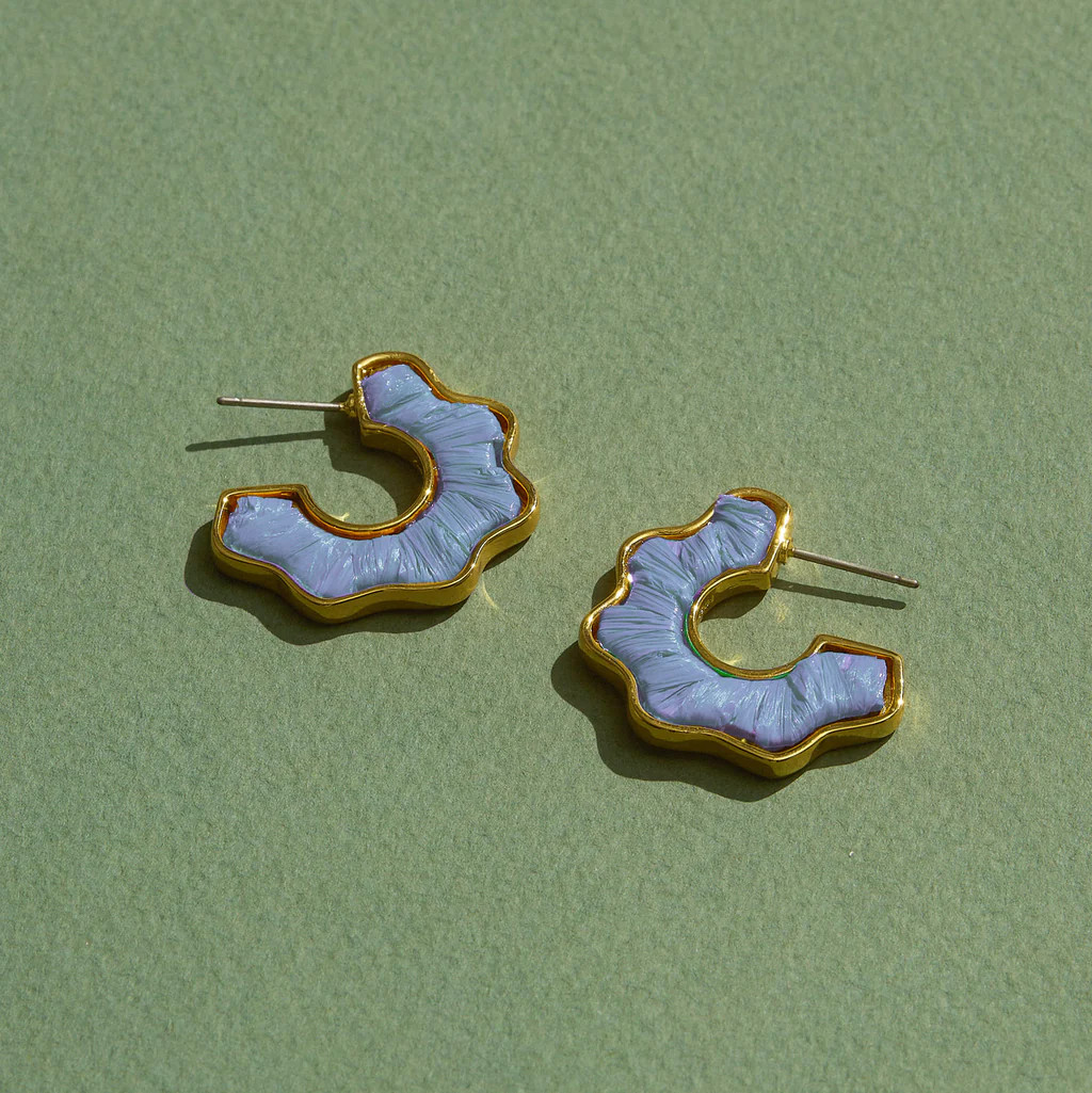 Mini Darby Hoops Light Blue | Mignonne Gavigan