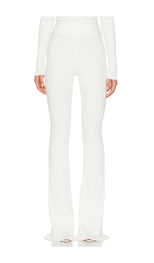Giza Rib Flare in Ivory | Revolve Clothing (Global)