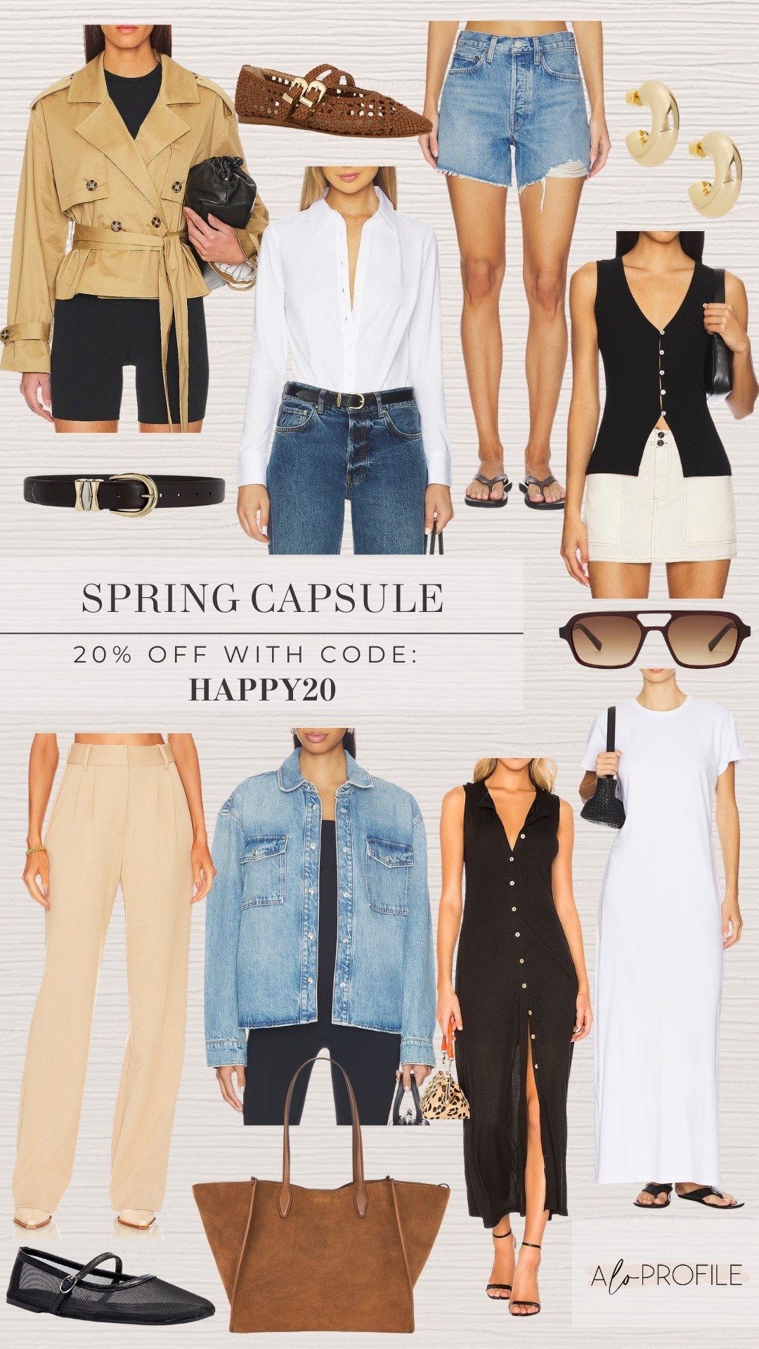 Spring staples on sale for 20% off with code: HAPPY20. Sale is only for 24 hours!! #revolve #revolvespringsale 