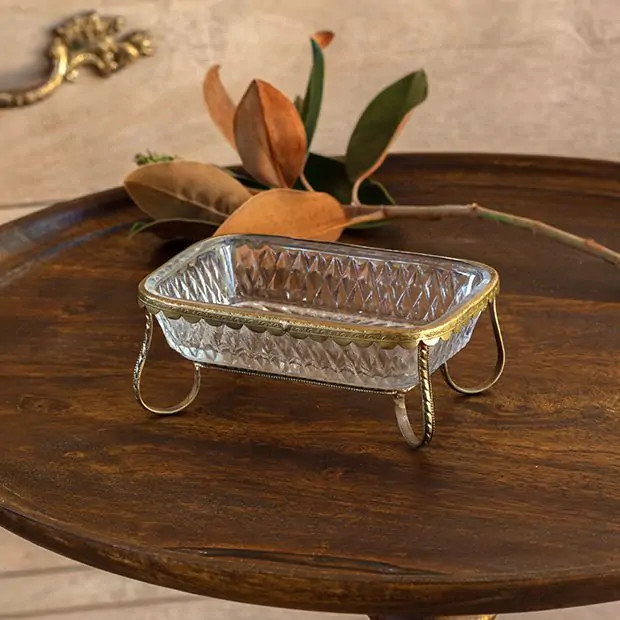 Vintage Glamour Glass Soap Dish | Antique Farm House