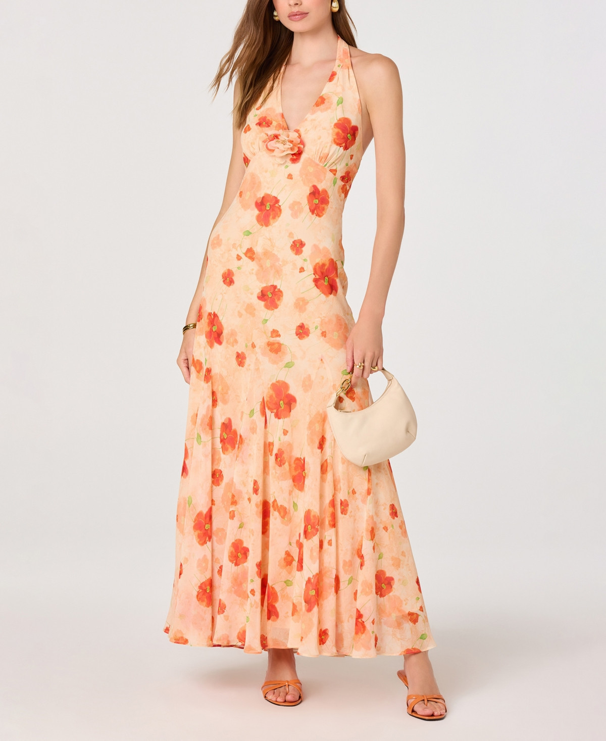 ASTR the Label Women's Yasmeen Halter Neck Printed Dress - Macy's | Macy's