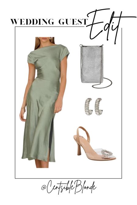 Wedding guest outfit
wedding guest dress
Amazon dress
Church dress 
Modest dress
MIDI dress
slingbacks 
Spring outfit idea
Spring dress 
Neutral handbag 
heeled sandals
pointed toe heels 
Pumps  
Silver hangbag  
short sleeve dress 
Green dress 
Satin dress 
embellished heels 

#LTKwedding #LTKitbag #LTKshoecrush