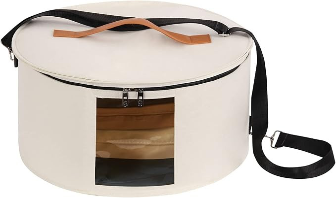 Ohiyoo Hat Box Hat Storage Box 16'' x 8'' Travel Hat Box Hat Boxes with Lids Round Hat Boxes for ... | Amazon (US)