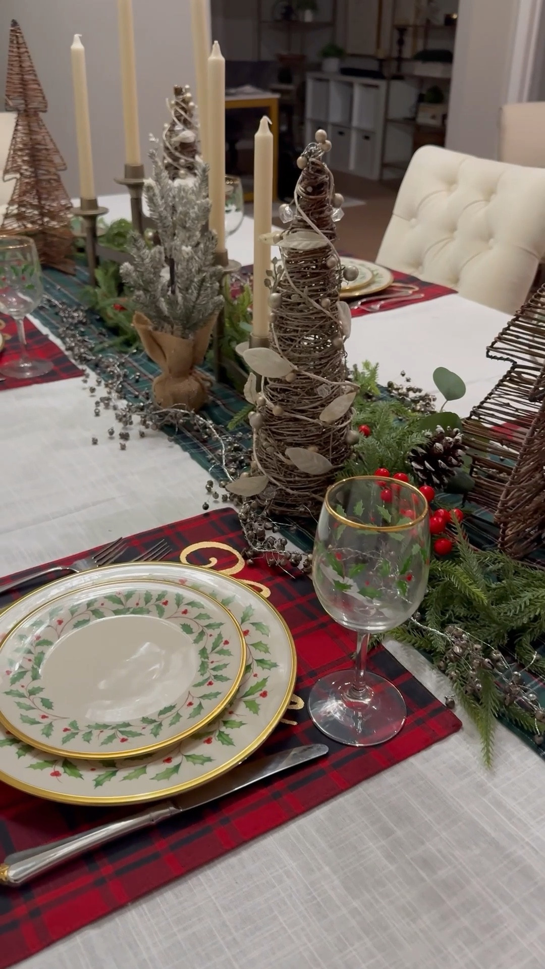 Christmas tablescape, holiday place setting, Christmas centerpiece, Christmas dinnerware, plaid tabletop, Ralph Lauren Christmas 

#LTKHoliday #LTKSeasonal #LTKHome