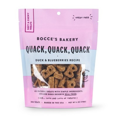 Bocce's Bakery Quack Quack Quack in Duck Flavor Soft and Chewy Dog Treats - 6oz | Target