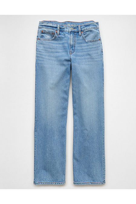 AE Strigid High-Waisted Stovepipe Jean Women's Medium Indigo 00 Long | American Eagle Outfitters (US & CA)