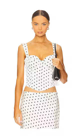 Karlita Bustier in White Polka | Revolve Clothing (Global)