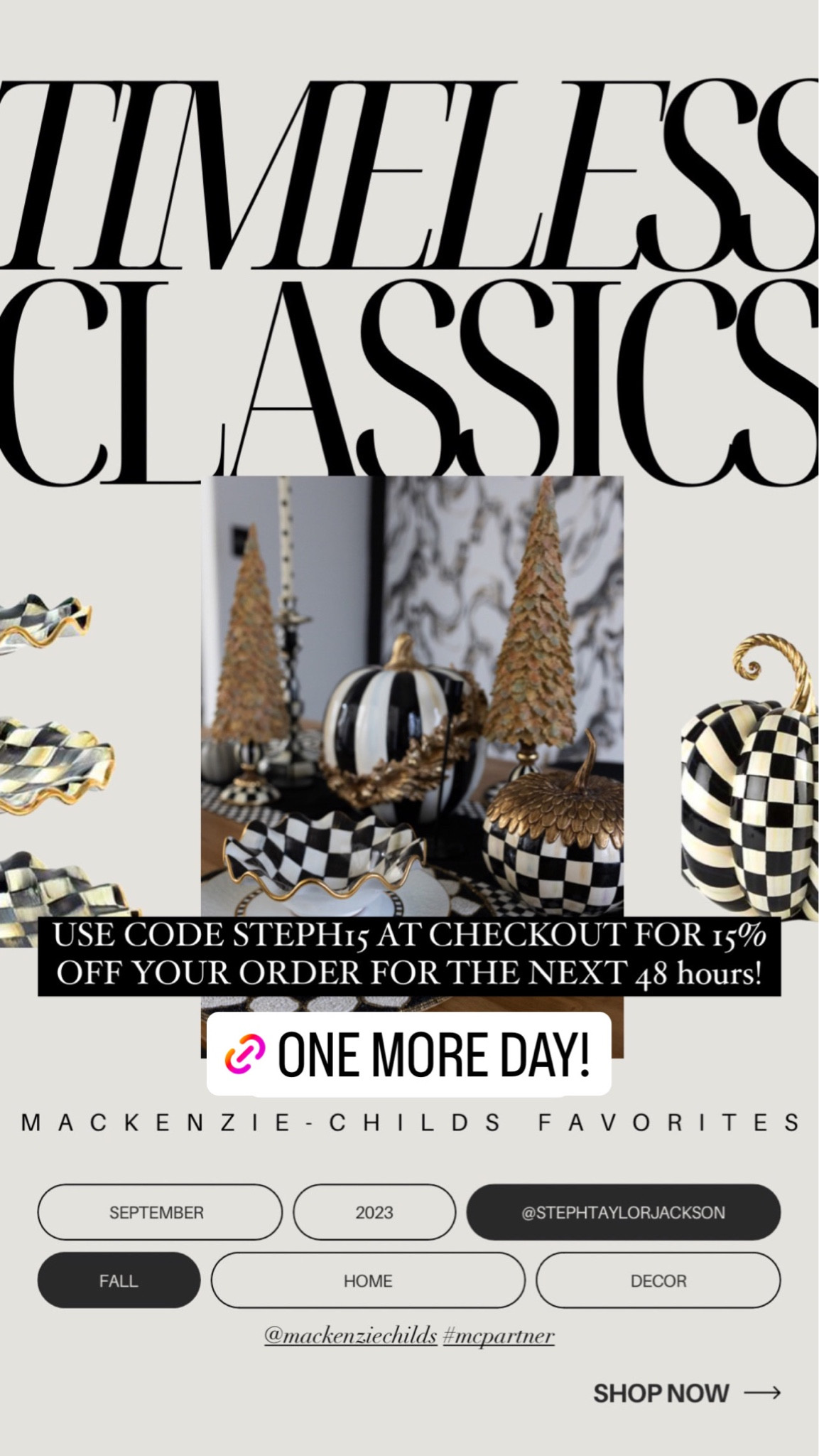 Fall home decor sale! Use my code for 15% off at MacKenzie-Childs! STEPH15!!! 

#LTKhome #LTKSeasonal #LTKsalealert