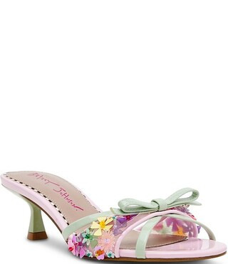 Shirley Bow Detailed Kitten Heel Dress Sandals | Dillard's