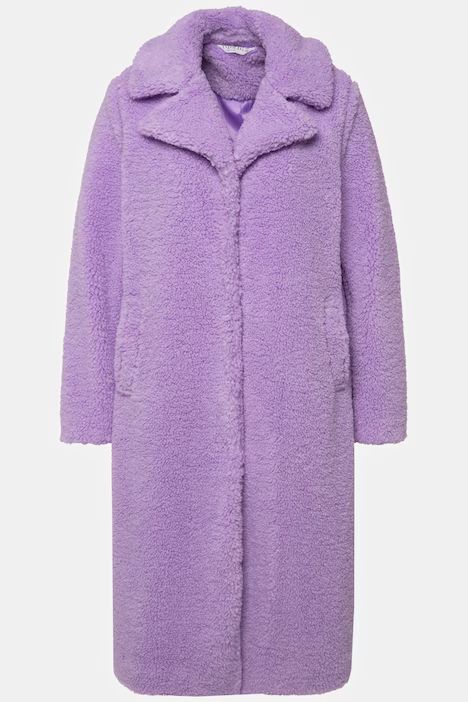 Long Teddy Fleece Coat | Ulla Popken