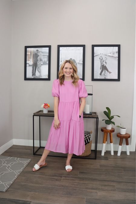 My fav for summer is dresses and sandals!  I got this pink/lilac free-flowing one from @loveoliveco. A great work dress too.

//
Summer dresses 
Dresses
Love Olive Co
Workwear



#LTKStyleTip #LTKWorkwear