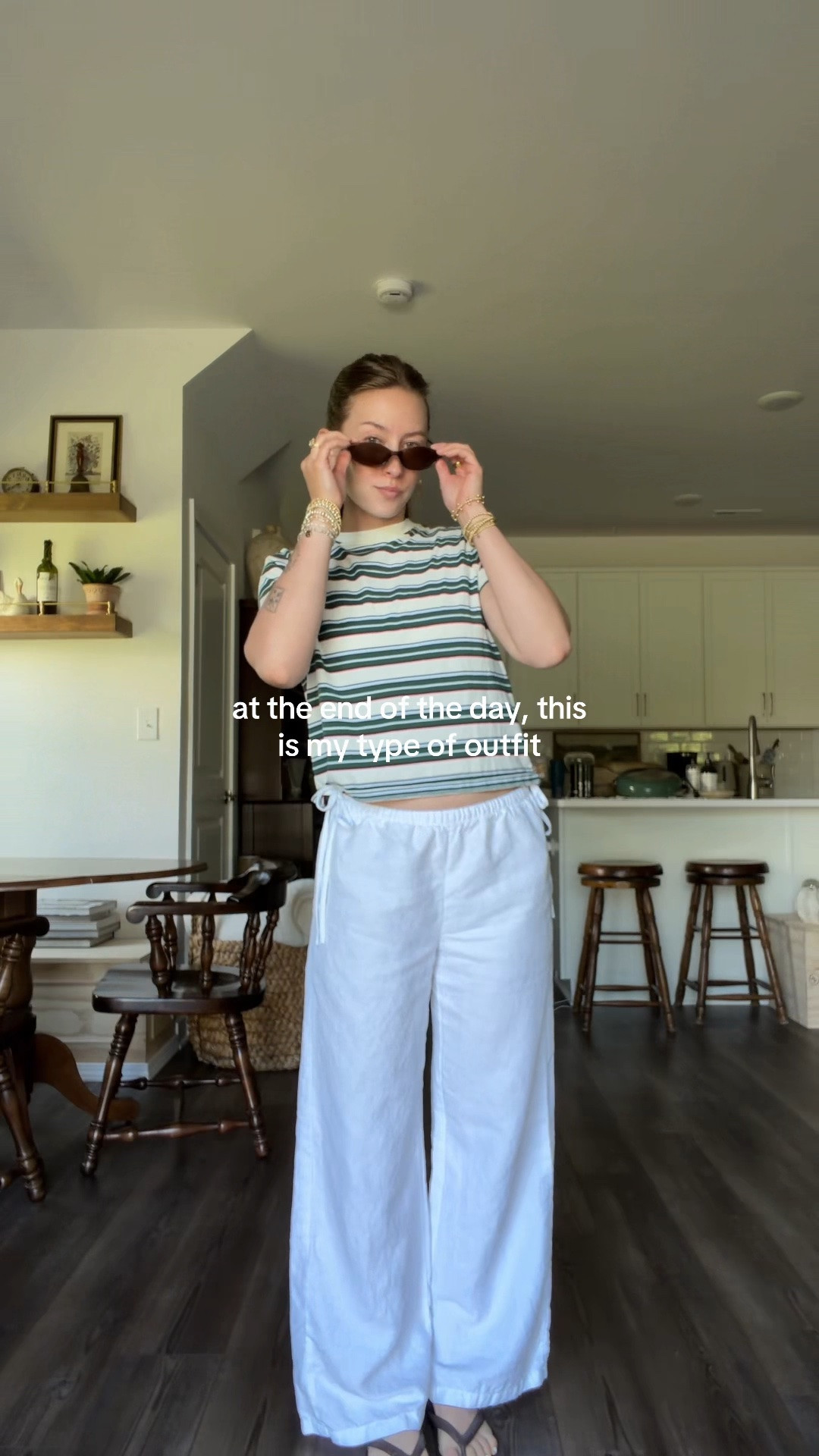 5/16/26 Hot Summer Morning Outfit

An easy outfit for bopping around yard sales on a hot summer morning 🤍 lightweight Aritzia linen pants with a striped tee, Amazon sunglasses, and my Archies flip-flops for staying comfortable all morning long. Everything is linked here ✨

#LTKootd #LTKSeasonal