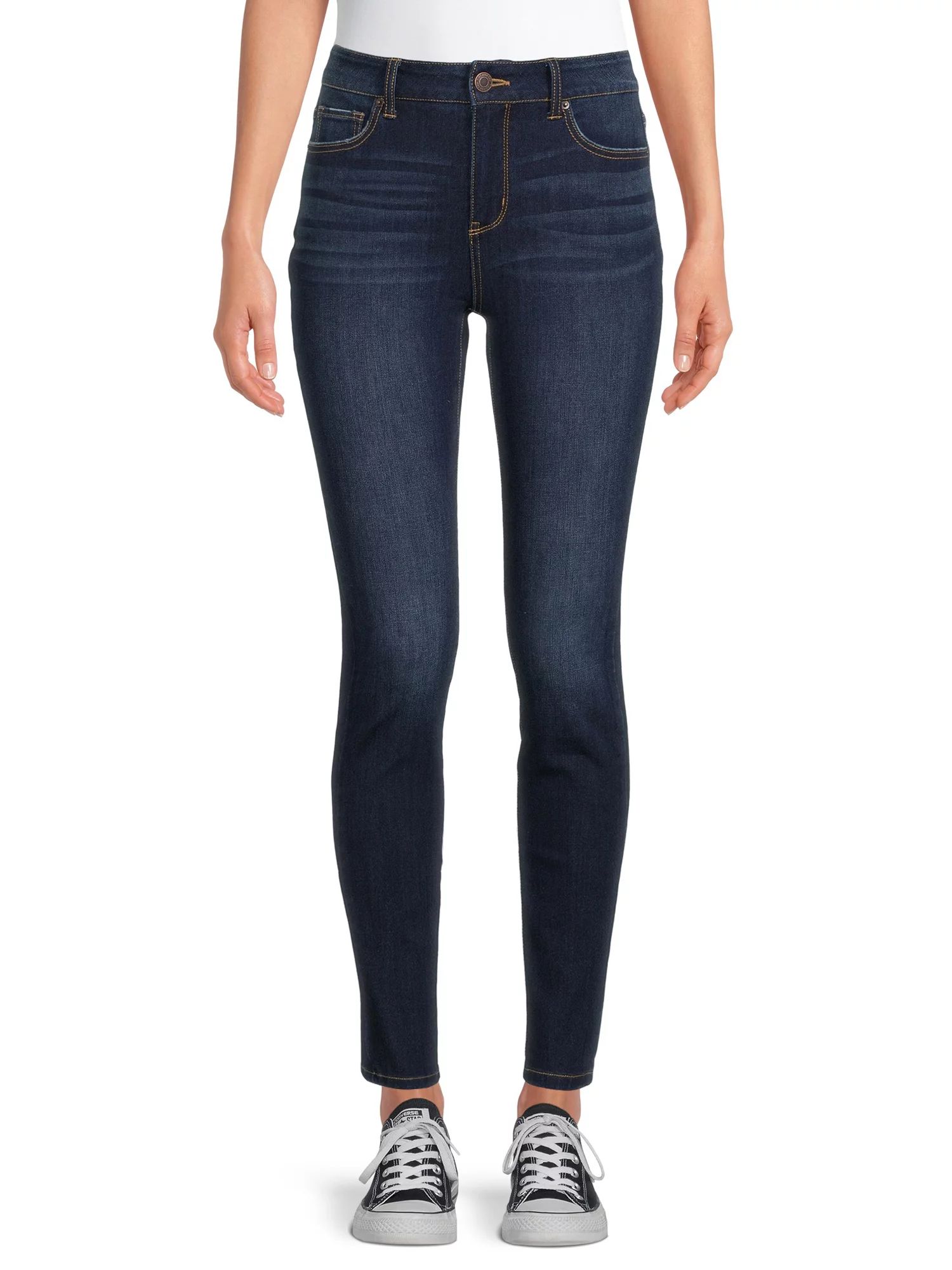 Time and Tru Women's High Rise Skinny Jean - Walmart.com | Walmart (US)