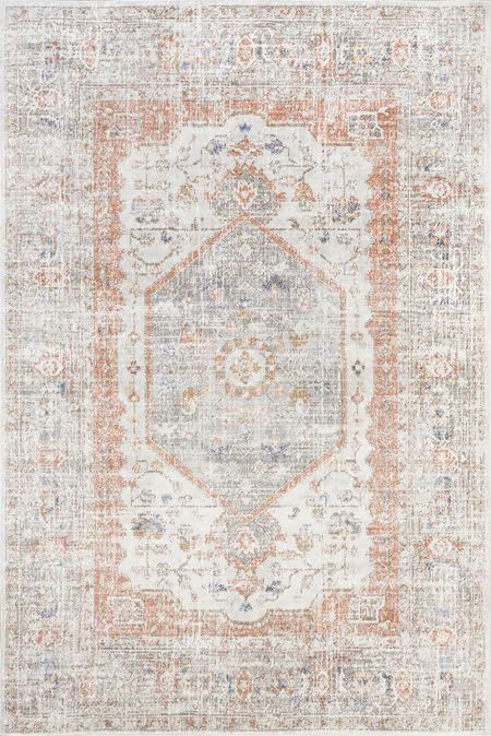 Silver Florid Dreams 2' 6" x 10' Area Rug | Rugs USA