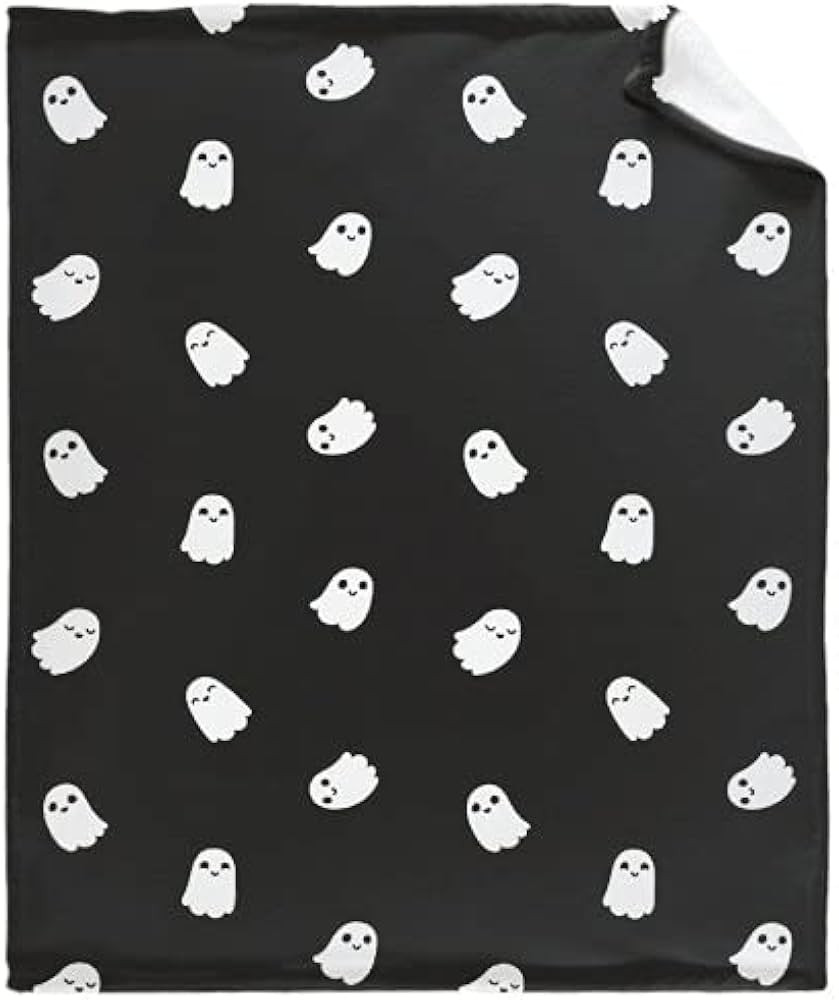 Zochoten The Ghost Flannel Blanket Decor Soft Cozy Warm Fluffy Blanket for Bed Couch Travel Beach 80 | Amazon (US)