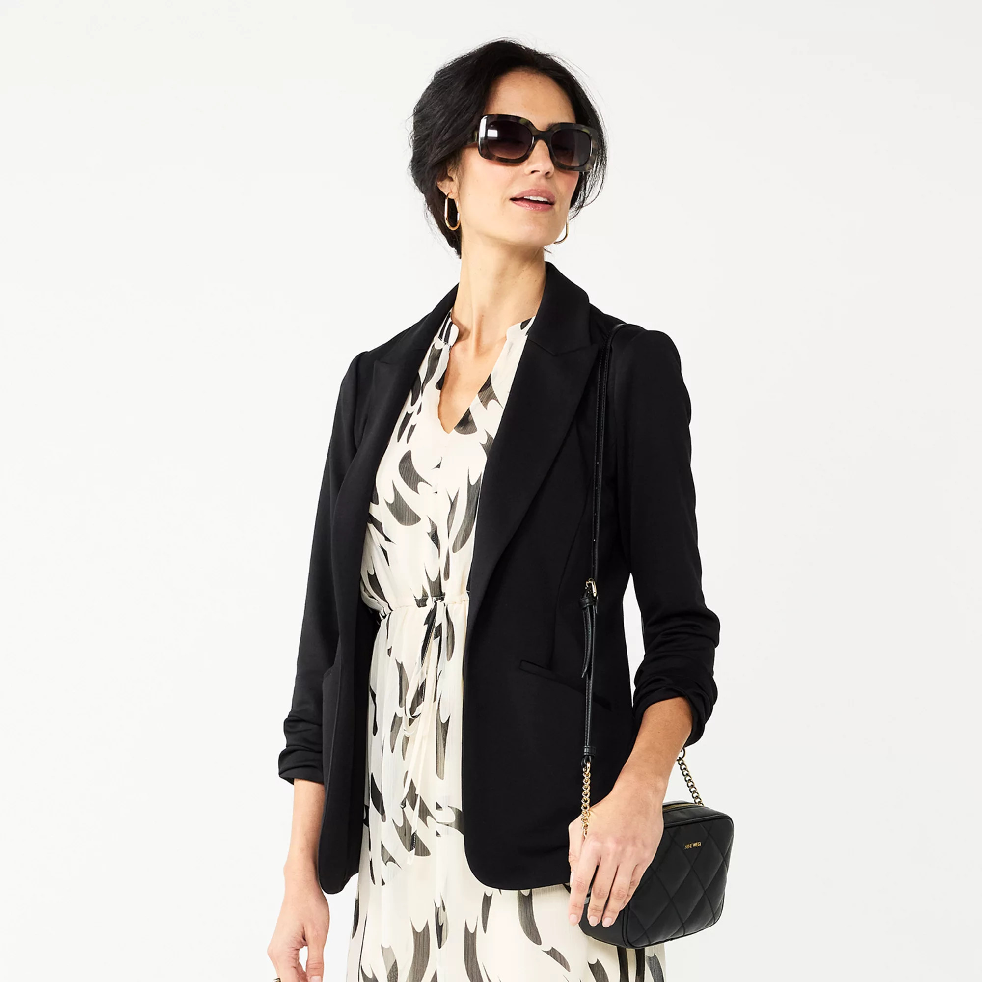 Petite Nine West Closureless Blazer | Kohl's