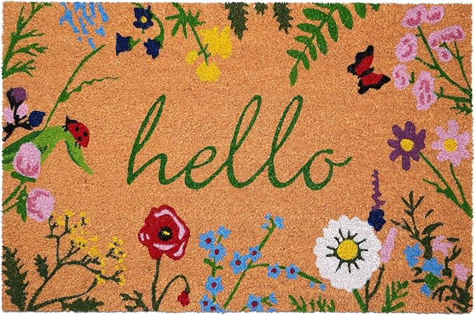 Calloway Mills AZ105992436 Floral Hello Doormat, 24" x 36", Multicolor | Amazon (US)