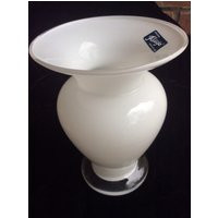 Alicja Polish Glass Vase White Handblown | Etsy (US)