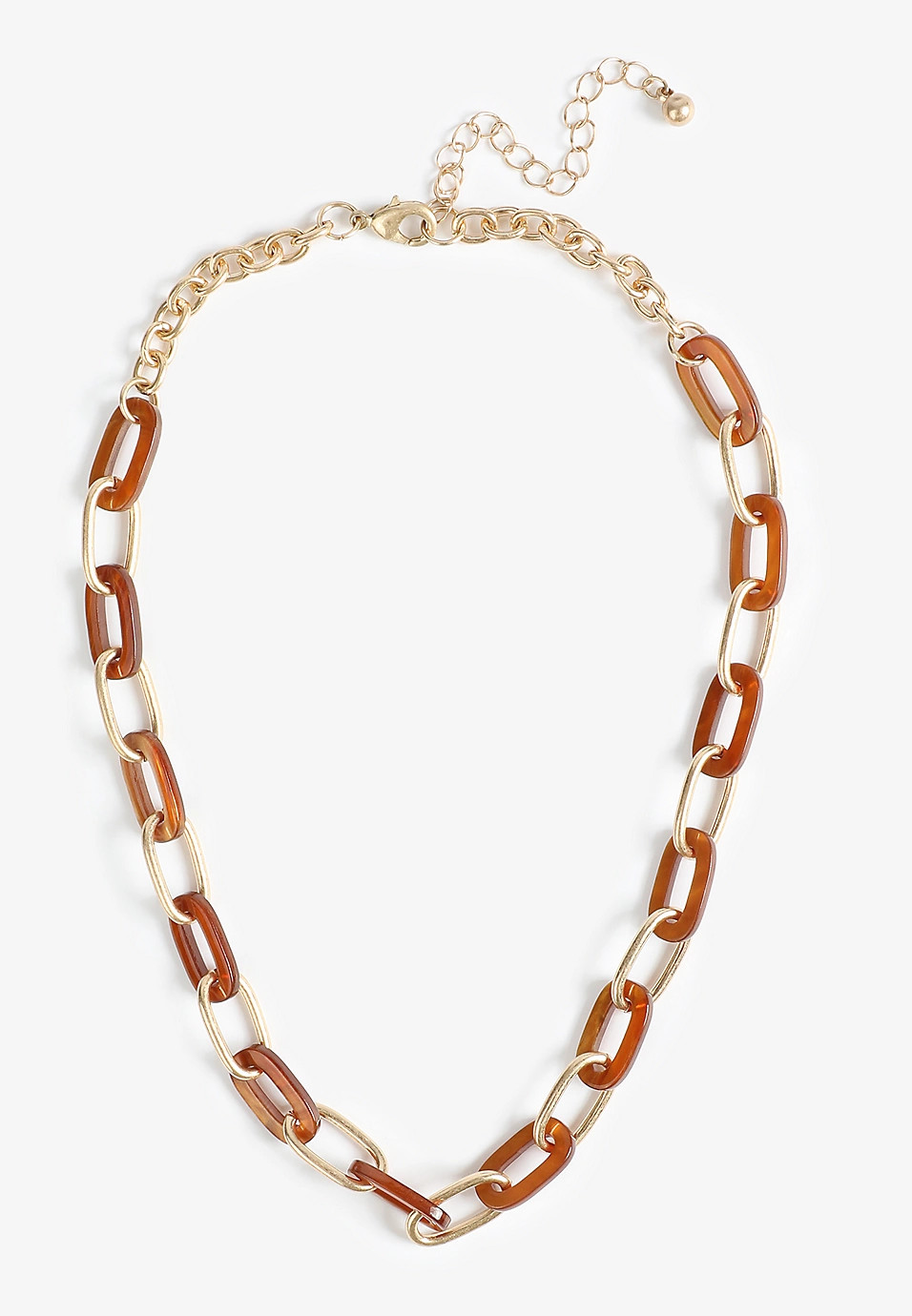 Gold And Torte Link Chain Necklace | Maurices