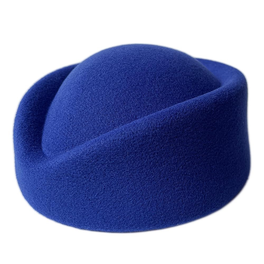 YING LAN Wool Cap Stewardess Pillbox Hat Teardrop Fascinator Base Sweet Design | Amazon (US)