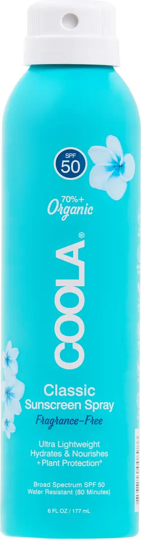 COOLA® Suncare Classic Sunscreen Spray Fragrance-Free Broad Spectrum SPF 50 | Nordstrom | Nordstrom