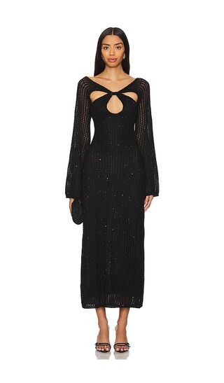 Runaway The Label Irina Midi Dress in Black. - size XS | Revolve Clothing (Global)