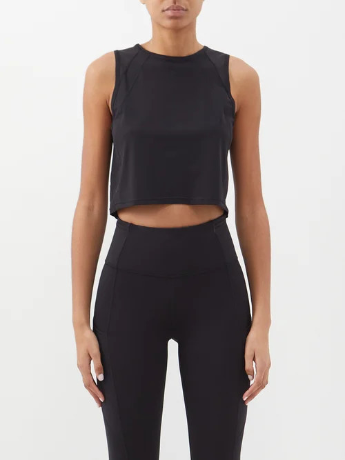 Lululemon - Sculpt Cropped Technical-jersey Tank Top - Womens - Black | Matches (UK)