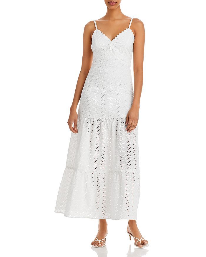 AQUA Eyelet V Neck Maxi Dress - 100% Exclusive Back to Results -  Women - Bloomingdale's | Bloomingdale's (US)