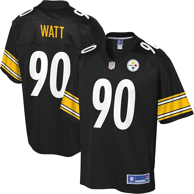 NFL PRO LINE Men's T.J. Watt Black Pittsburgh Steelers Logo Player Jersey | Amazon (US)