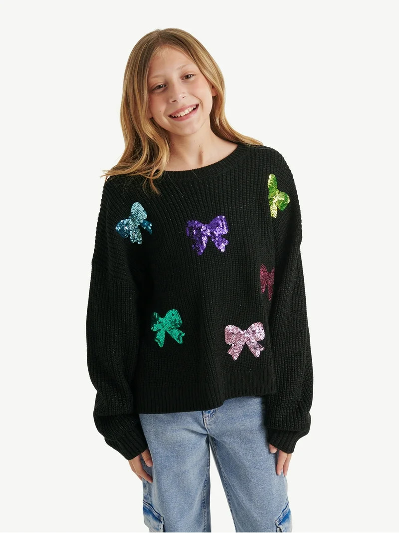 Justice Girls Ribbon Sweater, Sizes XS - XLP | Walmart (US)