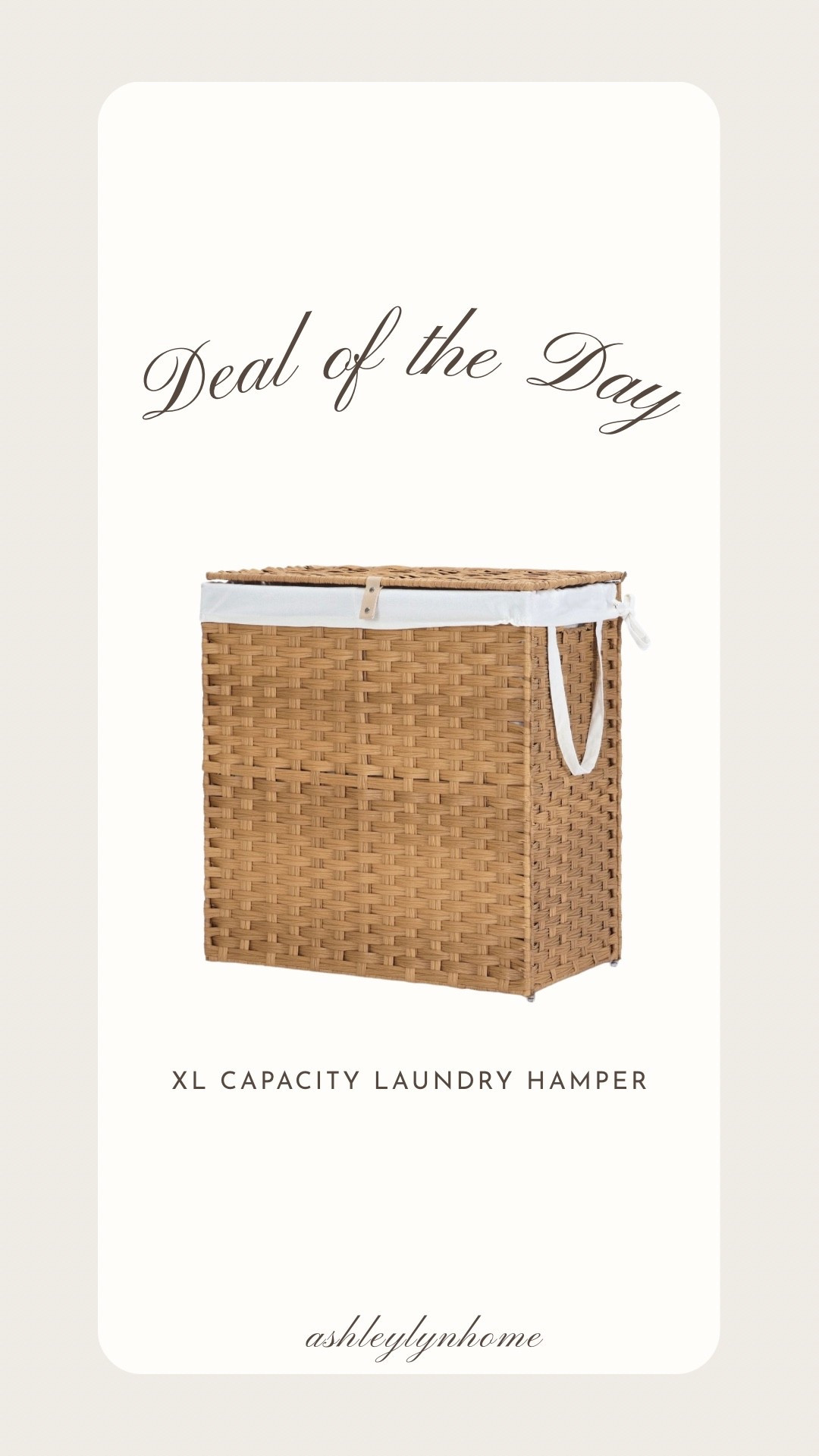 DEAL ALERT: UNDER $40 🧺
If your laundry situation is constantly overflowing, this XL capacity hamper is such a good find. It holds a ton, looks cute, and the optional divided cloth liner makes things easy to separate. 

One of those simple upgrades that makes everyday chores feel a little more enjoyable.

#LTKHome #LTKSaleAlert
