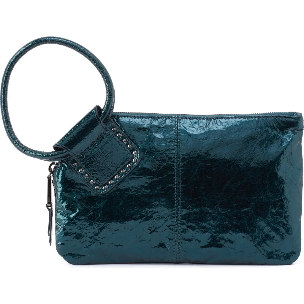 HOBO Sable Leather Clutch in Spruce Patent at Nordstrom | Nordstrom