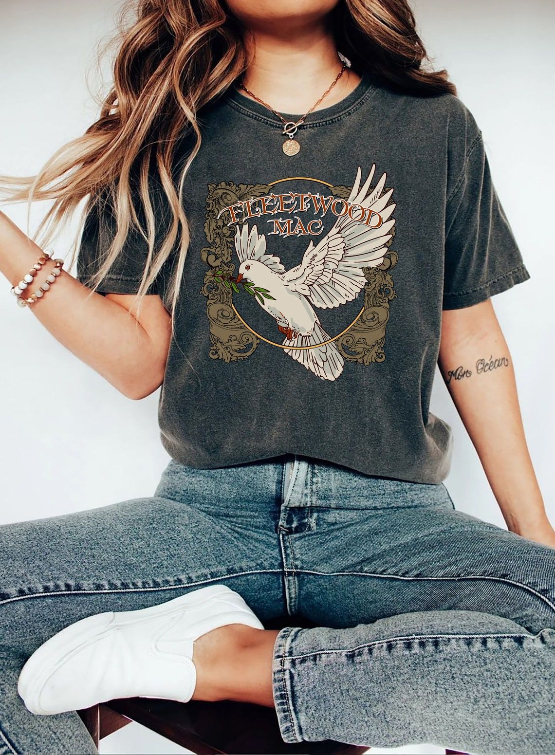 Fleetwood Mac Tour Comfort Colors Shirt Fleetwood Mac Dove Tee, Vintage Fleetwood Mac Band Shirt,... | Walmart (US)