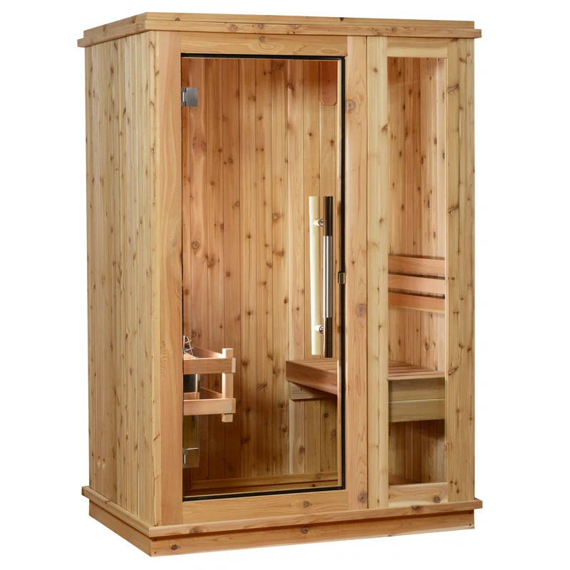 Almost Heaven Saunas Logan Single Person Indoor Traditional Steam Sauna in Cedar & Reviews | Wayf... | Wayfair North America