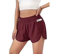 Blooming Jelly Women's Quick-Dry Running Shorts Workout Sport Layer Active Shorts with Pockets 1.... | Amazon (US)