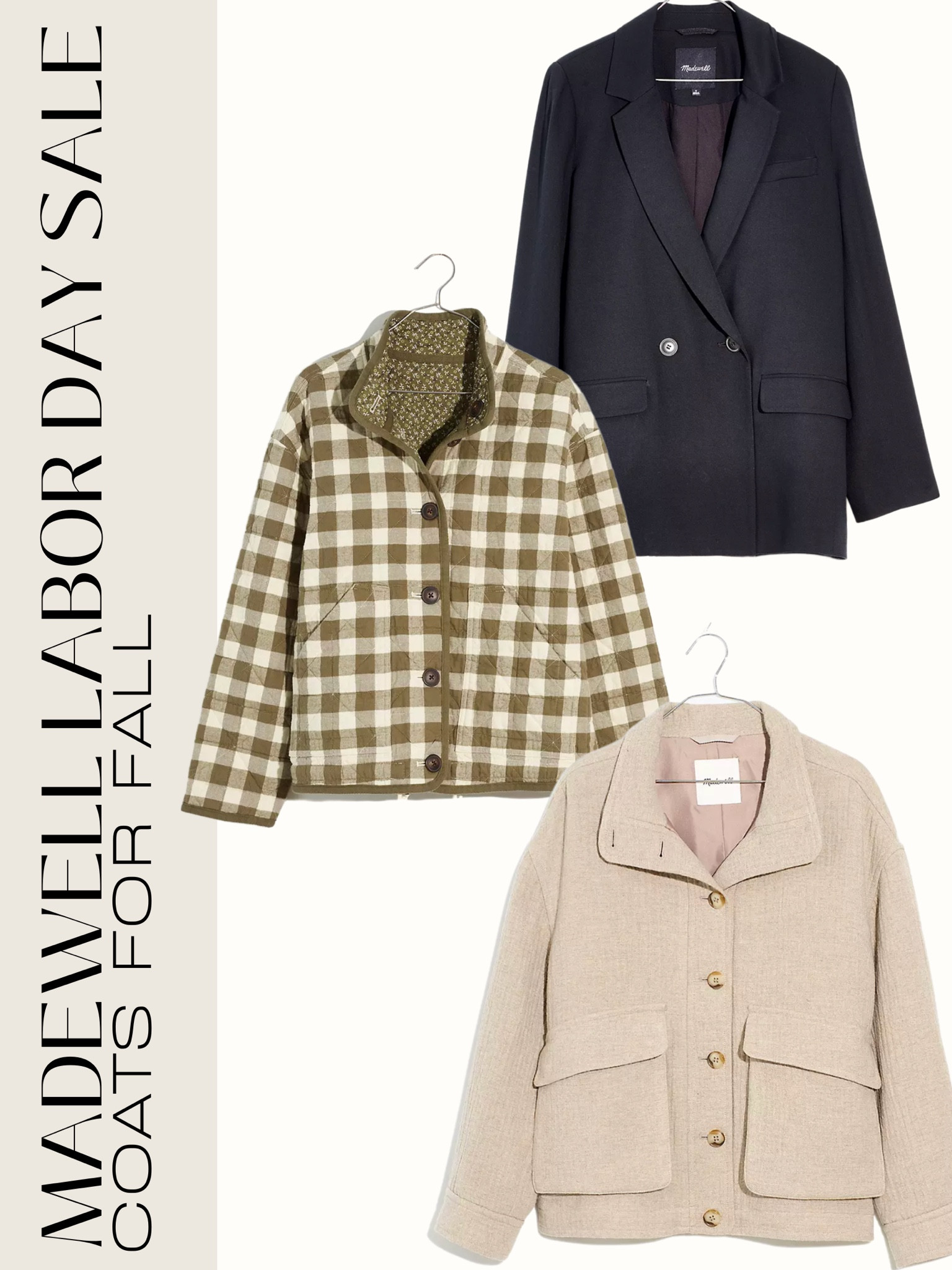 Fall coats perfect for every closet. Madewell’s Labor Day sale use code pumpkinspice for 30% off. Blazer, reversible jacket, wool coat 

#LTKstyletip #LTKSale #LTKSeasonal