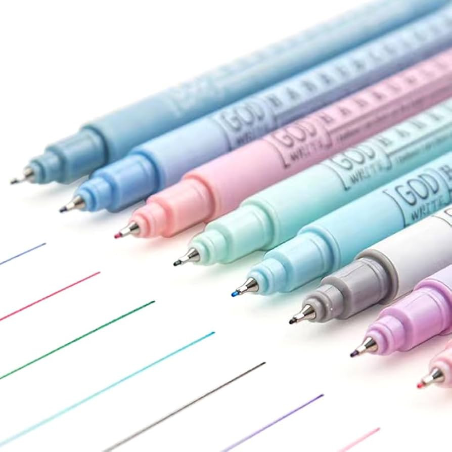 HANKU Bible Pens No Bleed Through, 8 Colors 0.38mm Fine Point Pen Set | Amazon (US)
